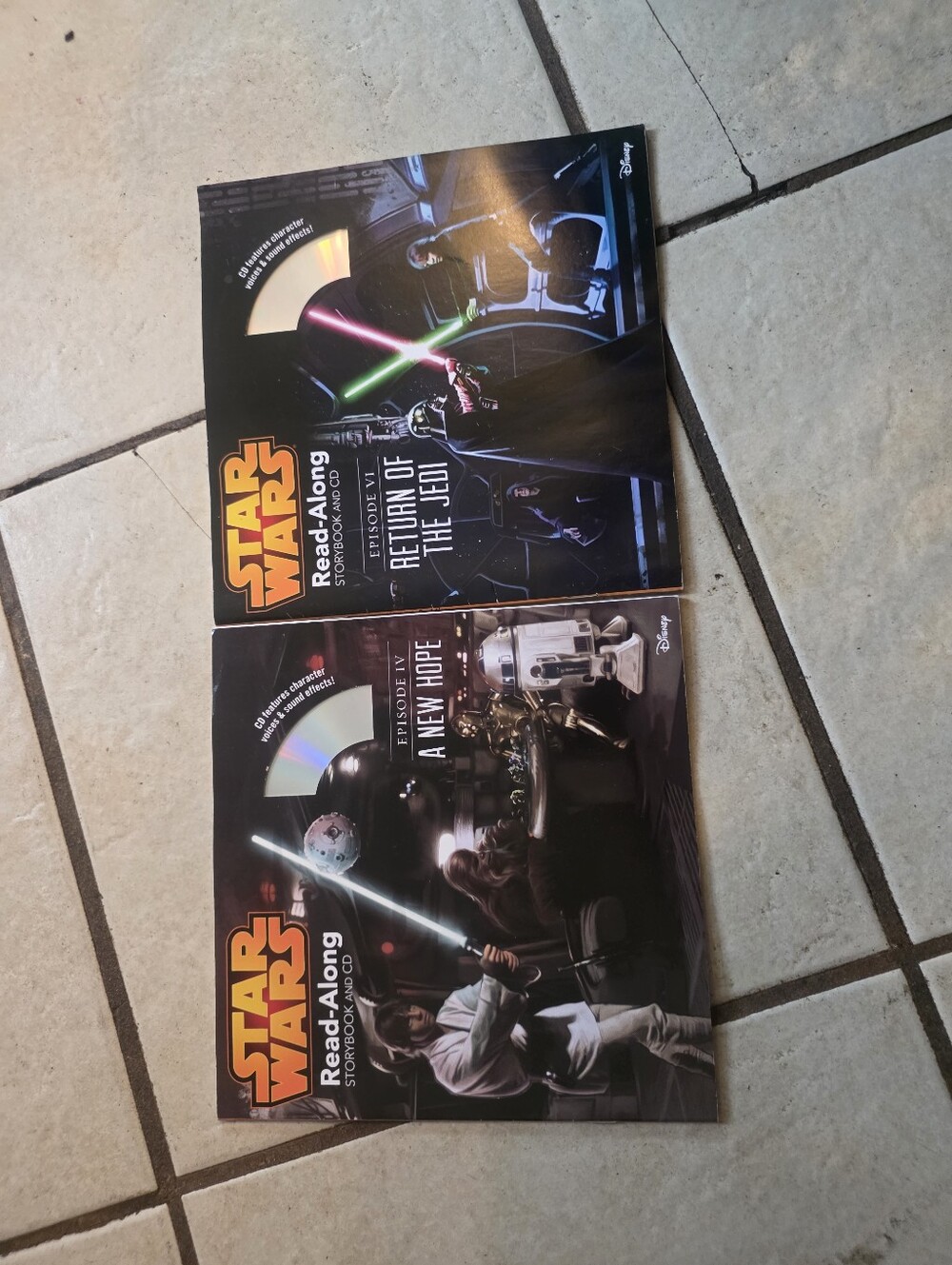 STAR WARS READ-ALONG STORY BOOK & CD: NEW HOPE, RETURN OF THE JEDI LOT